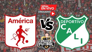 América 2 vs Cali 0  Cuartos de final ida  Copa Betplay 2024 [upl. by Nikal404]