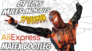 CT Toys Miles Morales SpiderMan Bootleg Mafex No 092 Action Figure Review [upl. by Ynnavoeg]