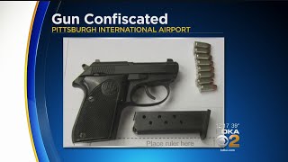 Loaded Gun Confiscated At Pittsburgh International Airport [upl. by Fredelia]