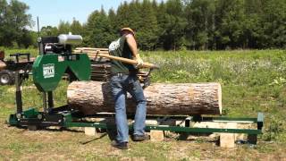 2013 HM126 Woodland Mills Portable Sawmill Promotional Video [upl. by Nehttam]