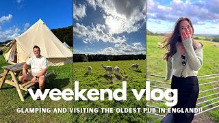 WEEKEND VLOG  glamping and visiting the oldest pub in England [upl. by Lontson]