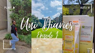 Uni Diaries 01 unsponsored skin care routine  a day with me on campus  Wits Student [upl. by Tunk868]