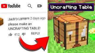 Turning COMMENTS into Minecraft CRAFTING RECIPES 5 [upl. by Aitercul]