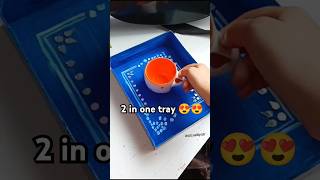 Easy 2 in one tray 😱😳 diy craft homedecor shorts diy painting [upl. by Odnavres46]