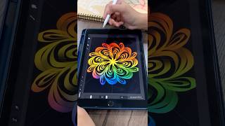 Beautiful Art 😍🩵 satisfying art mandalaart procreate youtubeshorts colors trending [upl. by Joeann]