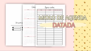 Como criar miolo de agenda datada  PARTE 1 [upl. by Adnahs]