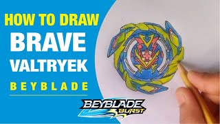 HOW TO DRAW BRAVE VALTRYEK BEYBLADE 🤩 STEP BY STEP 😱 [upl. by Evad]