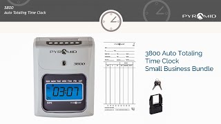 Pyramid 3800 AutoTotaling Time Clock  Small Business Bundle [upl. by Baptist]