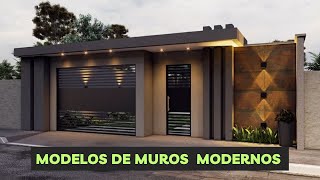 ✔️FACHADAS DE MUROS SIMPLES E MODERNOS [upl. by Kalli398]