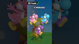 REFERENCIAS en los COLORES de YOSHI en SSBU videojuegos nintendo gaming supersmashbros [upl. by Ramor]