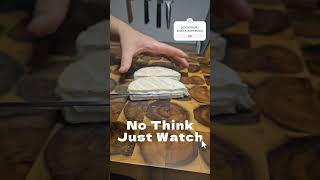 France brie cheese nothinkjustwatch no dopamine relaxing knifeskills france cheese [upl. by Aicen]