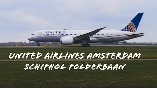 United Airlines schiphol polderbaan the Netherlands [upl. by Hally474]