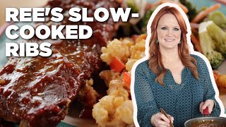 Ree Drummonds Sticky Spicy SlowCooked Ribs  The Pioneer Woman  Food Network [upl. by Tamarah]