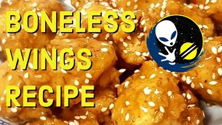 BONELESS CHICKEN WINGS RECIPE [upl. by Niwrehs819]