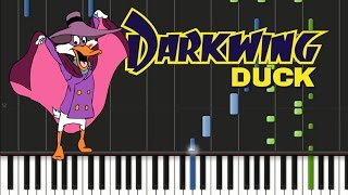 Darkwing Duck  Theme Song Synthesia Tutorial [upl. by Gregorius]