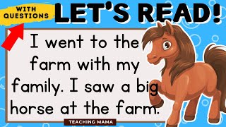 LETS READ  ENGLISH READING COMPREHENSION  PRACTICE READING  Teaching Mama [upl. by Yellehs576]