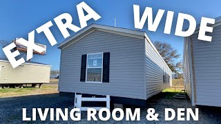 EXTRA WIDE single wide mobile home 18 ft wide with living room amp den Mobile Home Tour [upl. by Sigismundo72]