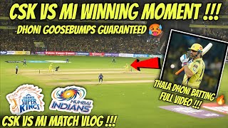 Dhoni Goosebumps Batting Moment 🤯 Stadium Experience CSK VS MI Match 🔥  IPL 2023 [upl. by Wooldridge]