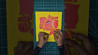 Shree Ganeshay Namah  ganesha art  sunboard cutting ganesh art [upl. by Holli]