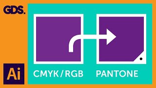 CMYK  RGB to Pantone  Converting colours in Adobe Illustrator [upl. by Rogerson]