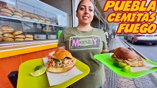 Llegamos a PUEBLA a probar LAS CEMITAS POBLANAS más PICOSAS  SALSA HUERFANA no tiene comparación [upl. by Norat148]