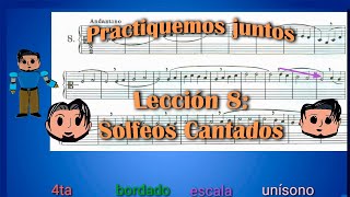 Solfeo Cantado Pozzoli Lección 8  Bordado  Reconocimiento general de la partitura  PJ [upl. by Iatnwahs315]