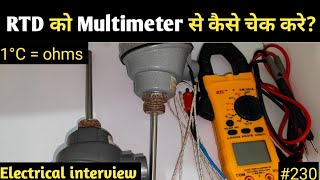 How to check RTD Resistant temperature detector 230 EI technician [upl. by Weld]