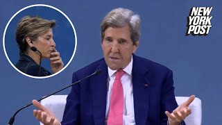 Loud fart sound erupts during John Kerry’s speech at climate panel [upl. by Nnylsia]