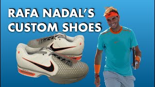 In Depth Look at Rafael Nadals Custom Tennis Shoes [upl. by Hyams]