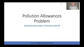 MicroEconomics Pollution Permit Practice Problem [upl. by Eisnil]