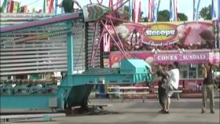 Shawano County Fair  Preparing the Midway [upl. by Anaujit]