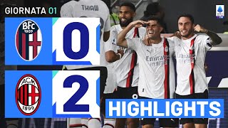 BolognaMilan 02  Pulisic in gol al debutto Gol amp Highlights  Serie A TIM 202324 [upl. by Vena276]