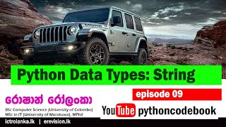 Episode 09 Python Data Types String [upl. by Aehtrod]