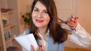 ASMR Secretary Will Cut Your Hair Realistic Haircut Roleplay [upl. by Gold]