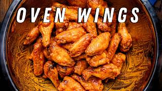 Oven Baked Buffalo Wings  Crispy and Super Easy [upl. by Karie799]