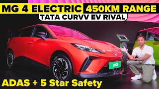 MG4 Electric Hatch  450KM Range  Fast Charge  Tata CURVV EV Rival ✅ New MG CAR 2024 [upl. by Aynnat]