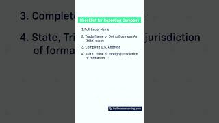 Corporate Transparency Act 2024 BOI Report Filing Checklist for LLCs  BOI FinCEN Reporting [upl. by Atilal224]