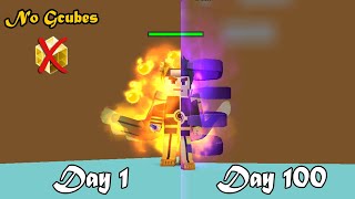 100 Days In Anime Fighting Simulator Without Gcubes  BlockmanGo [upl. by Gabbie]