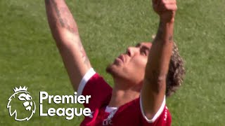 Roberto Firmino Liverpool steal draw v Aston Villa  Premier League  NBC Sports [upl. by Auqinu988]