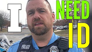 Cops unlawfully detain man demand id amp police go too far Man doesnt fold 1st amendment audit fail [upl. by Dlopoel]