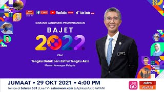 LANGSUNG Pembentangan Bajet2022 oleh Menteri Kewangan  29 Oktober 2021 [upl. by Lenrow]