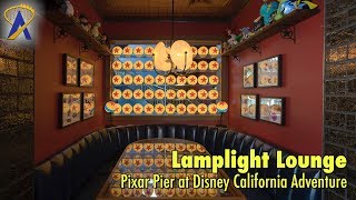 Lamplight Lounge restaurant and bar in Pixar Pier at Disney California Adventure [upl. by Olegnalehcim]