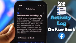 View Facebook Activity Log on iPhone or Android How To [upl. by Akcirred]