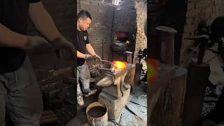 The process of forging a small hoe using traditional craftsmanship [upl. by Yup211]