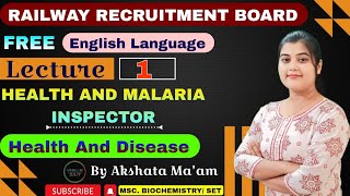 RRB HEALTH AND MALARIA INSPECTOR  HEALTH AND DISEASE  RRB PARAMEDICAL VACANCY 2024 rrbparamedical [upl. by Newg]