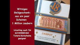 Witziges Geldgeschenk  aus ein paar Scheinen eine Million zaubern 🤩😉  Stampin Up® [upl. by Lipkin]