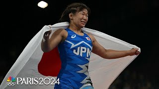 Sakura Motoki wins 62kg final earns Japans sixth wrestling gold of Paris Olympics  NBC Sports [upl. by Esinyl]