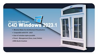 Cinema 4D Plugin  Window Maker  Procedural Windows Creation in R192024 [upl. by Marshal583]