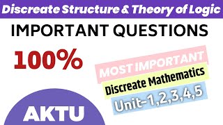 Aktu Discrete structure and theory of logic important questions  DSTL aktu important  aktu imp [upl. by Akived]