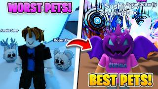 Upgrading NOOB to GOD SECRET PETS in Roblox Pet World [upl. by Agiaf998]